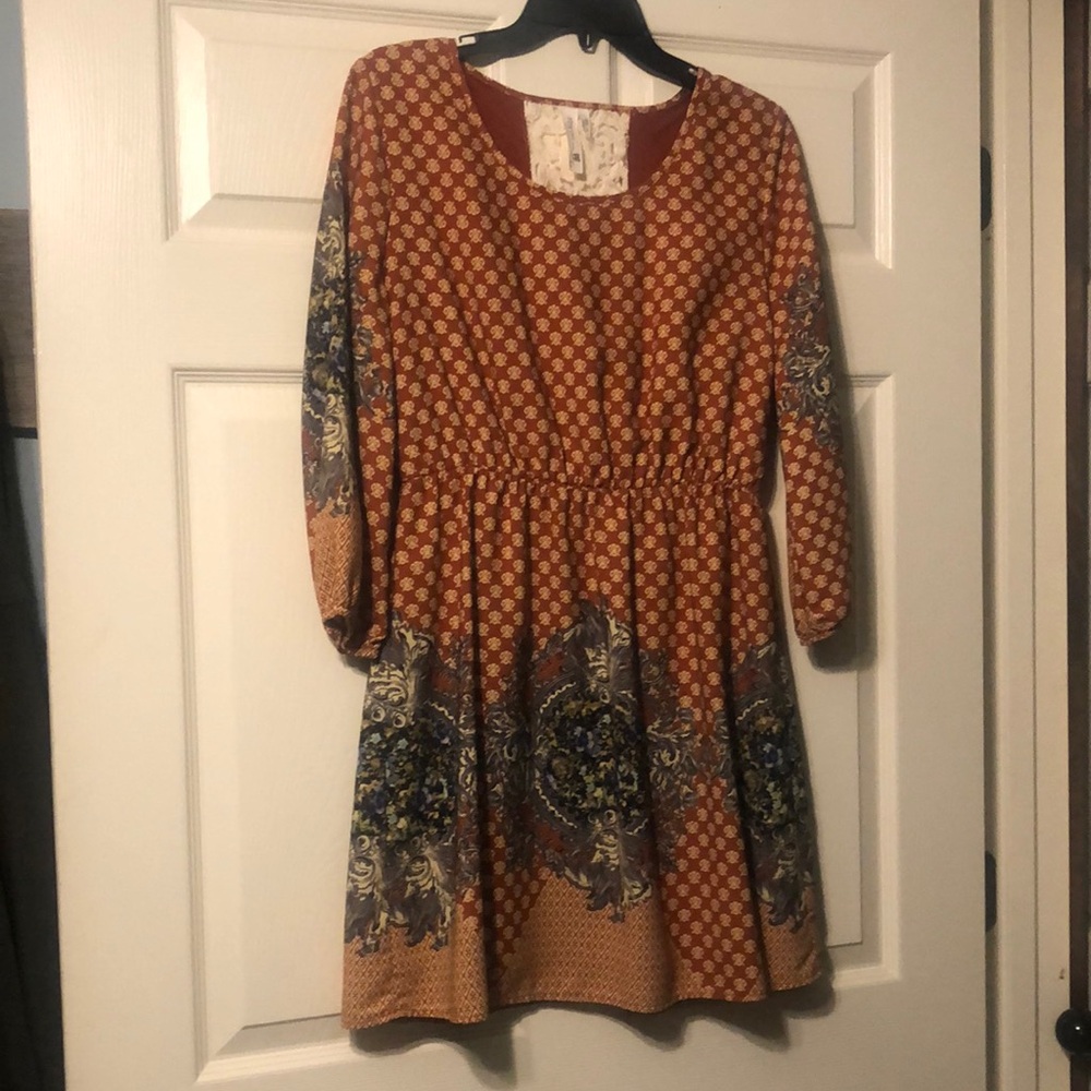 Pink Owl Apparel Dress Size Large Very Cute